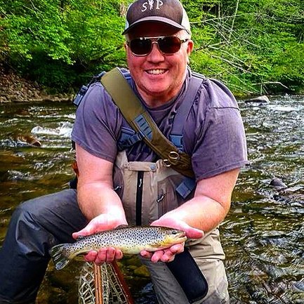 Brown Trout caught in Willowemoc Creek in Livingston Mannor, New York